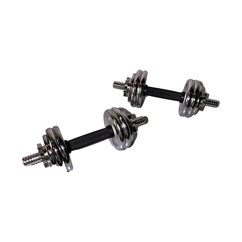 Combination Set Of Chrome-Plated Dumbbells