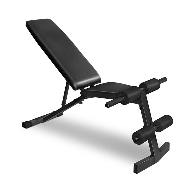 Space-Smart Black& Red Weight Bench