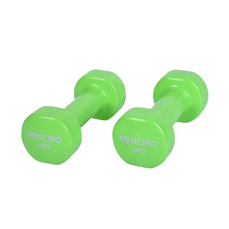 2kg Green Plastic Molded Dumbbell Set Combination
