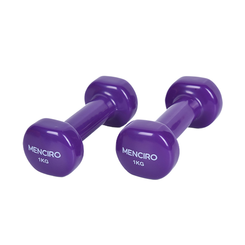 1kg Purple Plastic Molded Dumbbell Set Combination