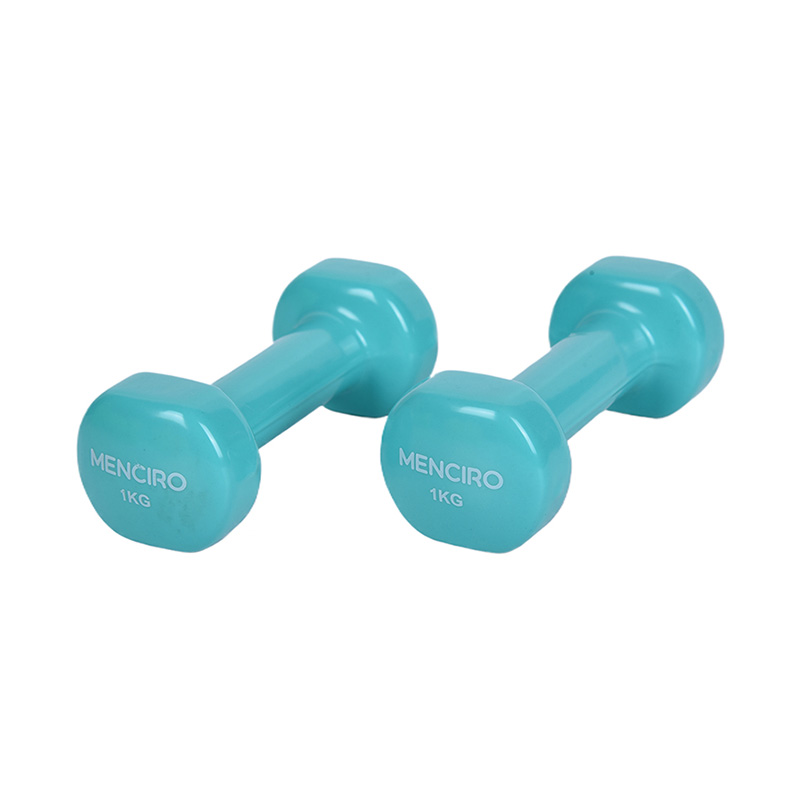 1kg Blue Plastic Molded Dumbbell Set Combination