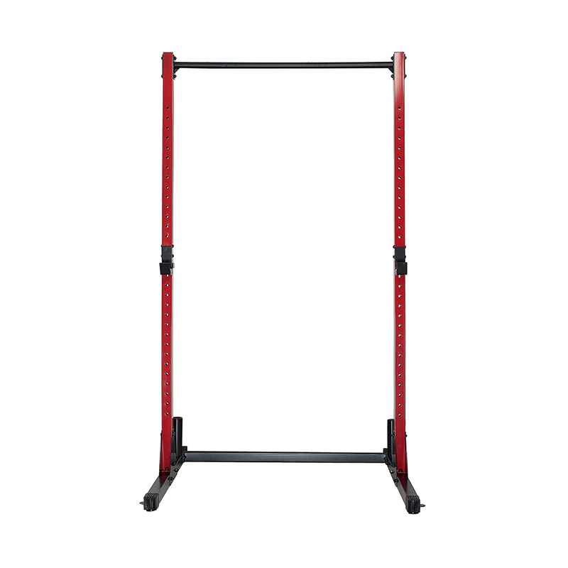 Adjustable and Durable Red Power Cage for Strength Training
